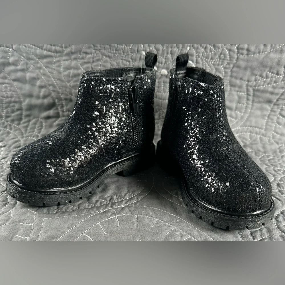 Carter’s Toddler Girls Black Bessy Flat Heel Booties NWT/Box Various Sizes